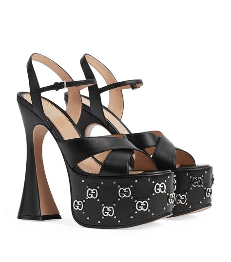 black gucci platform heels